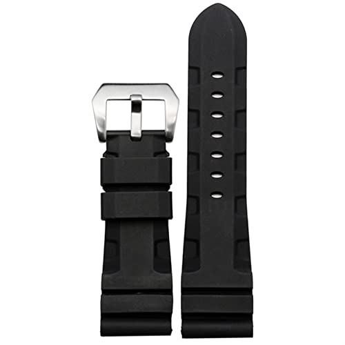 Bracelet montre sport silicone 24mm noir PAM00682 - 2