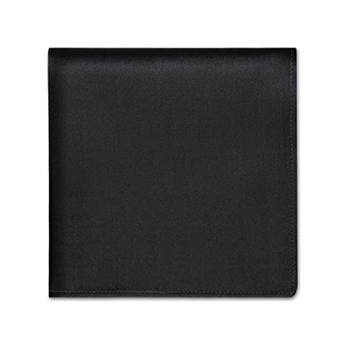 Selected Hanky 100% Pure Silk Pocket Square Solid Black...