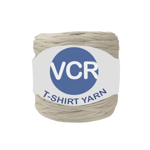 Image of VCR Warm Grey Big T-Shirt Yarn, 100 Meters Length, Recycled & Fashionable Craft Yarn, Pack of 1, Suitable for Crochet, Knitting & DIY Bags, Baskets, Cushions & Home Decor Projects