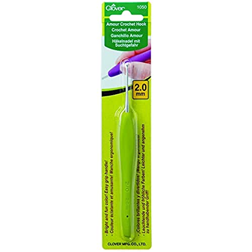 Clover CL1050 Amour Crochet Hook: 2.0mm, Metal,...