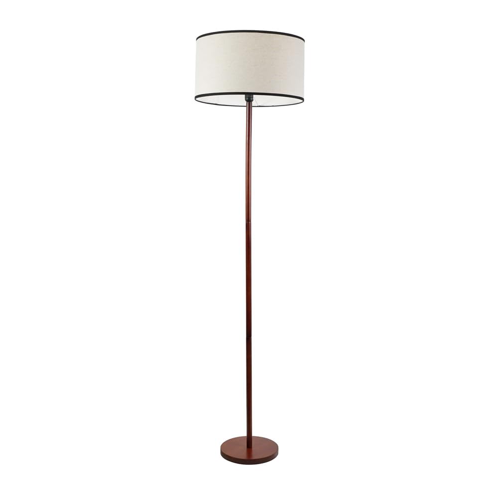 ValueLights | Tripod Dark Wood Floor Lamp with Black Trim Drum Shade Living Room Lounge Light | Floor Lamps, Home Décor & Improvement Essential