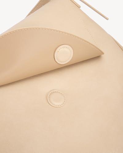 Image of NEWBELLA Tote Bag for Women, Vegan Leather Crossbody Shoulder Bag, Top Handle Satchel Purse for Work, Travel, Daily Use (Apricot Envelope)
