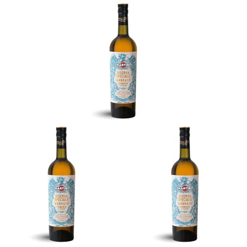 MARTINI Riserva Speciale Ambrato Vermouth Aperitivo, 18% ABV, 75cl / 750ml, Vermut Blanco con Infusión de Botánicos Únicos (Paquete de 3)