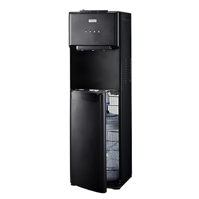Igloo Bottom-Loading Water Dispenser – Water Cooler Dispenser with Hot & Cold Temperature Settings- Electric Water Dispenser Fits 3- & 5-Gallon Jugs with Child Safety Lock for Home & Office Use– Black