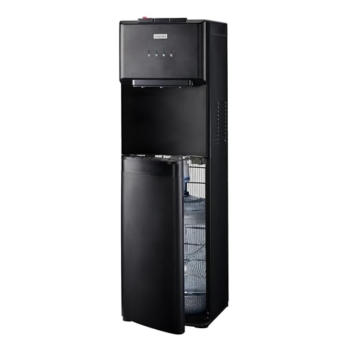 Igloo Bottom-Loading Water Dispenser – Water Cooler Dispenser with Hot & Cold Temperature Settings- Electric Water Dispenser Fits 3- & 5-Gallon Jugs with Child Safety Lock for Home & Office Use– Black