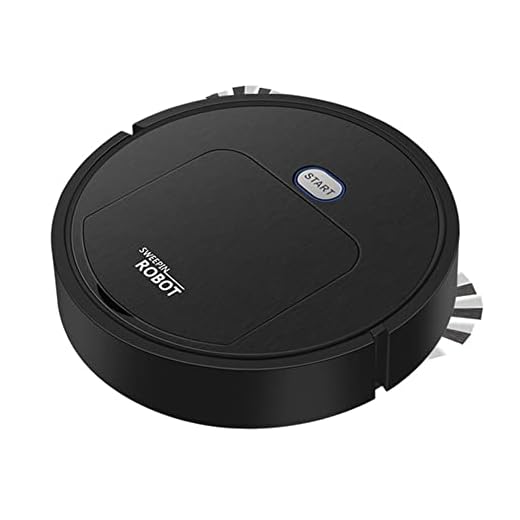 Huhebne Robô de varredura inteligente 3 em 1 aspirador de pó recarregável aspirador de pó robô doméstico - preto