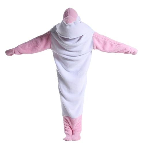 Decorhome Manta con capucha pijama, manta de ballena, sudadera con capucha para adultos, manta de ballena, sudadera con capucha para adultos, manta de dibujos animados, cómoda manta con capucha para