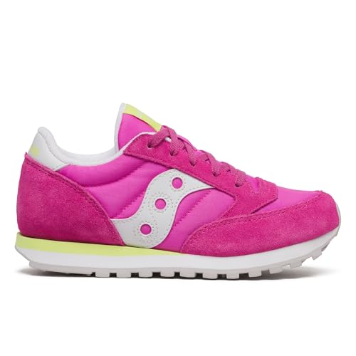 Saucony Kids Jazz Original (Little Big Kid) Sneaker, Pink/Lime, 3.5 US Unisex