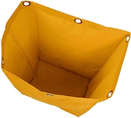 Image of Replacement Janitorial Cart Bag-16 x 11 x 27inches, High Capacity Waterproof Thickened Housekeeping Commercial Janitorial Cleaning Cart Bag with 6 Brass Grommets - 23Gallon (Black)