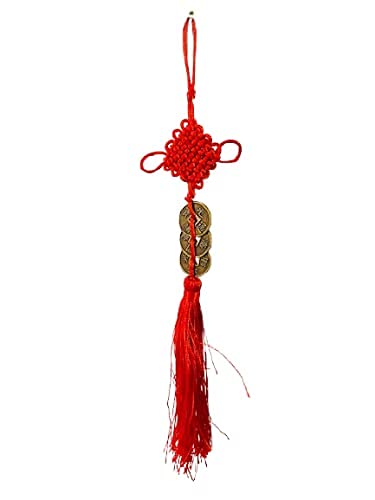 Image of Vastu Fengshui Three Lucky Coins Wall Hanging for Luck