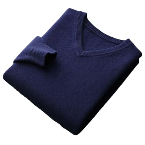 Vogrtcc Suéter De Cachemira con Cuello En V para Hombre Jerséis Jersey De Punto Informal De Negocios
