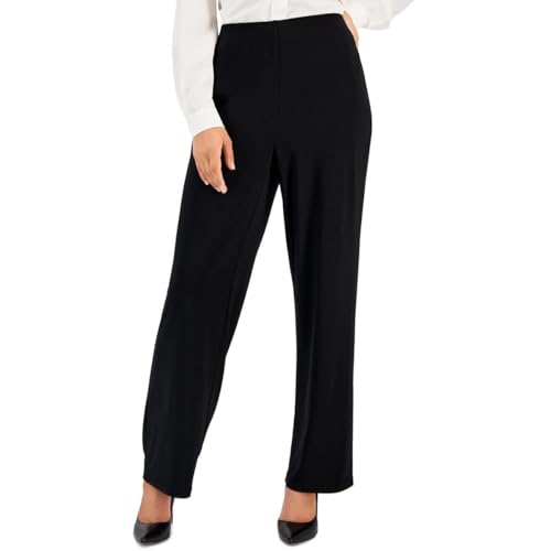 Anne Klein Womens Petites Knit Pull On Wide Leg Pants