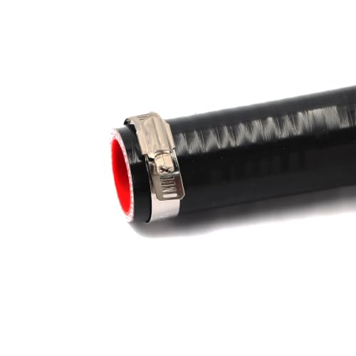 Image of 90 Degree Silicone Elbow Coupler Hose 1 3 /4 inch 4Ply for Air Intake,Turbo Intercooler 4in Length Rubber Radiator Tube Boot with 2PCS Clamps