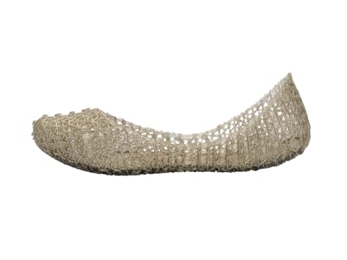 mini melissa Campana Papel Flats for Kids - Comfortable & Cute Closed-Toe Jelly Flat Shoes with Interwoven Cut-Out Design for Girls