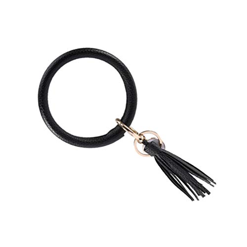 HEALLILY Sleutelhanger Armband Lederen Polsbandje Sleutelhanger Lederen Bangle Armband O Ring Sleutelhangers voor… - Image 6