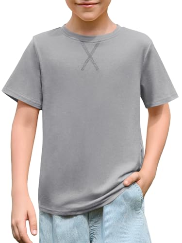 T-shirts d'été manches courtes col rond vêtements garçons 5-14 ans Haloumoning