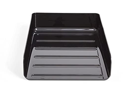 Staples TRU RED Front Load Stackable Plastic Letter Tray, Black, 4/Carton (TR55331VS)