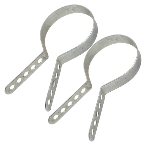 NOLITOY Abrazadera Soporte de Montaje para Silenciador de Motocicleta 50cc y 80cc, Clip Fijación Metálico Plateado 2 Piezas, Soporte Estabilizador Resistente para Moto Carretera y