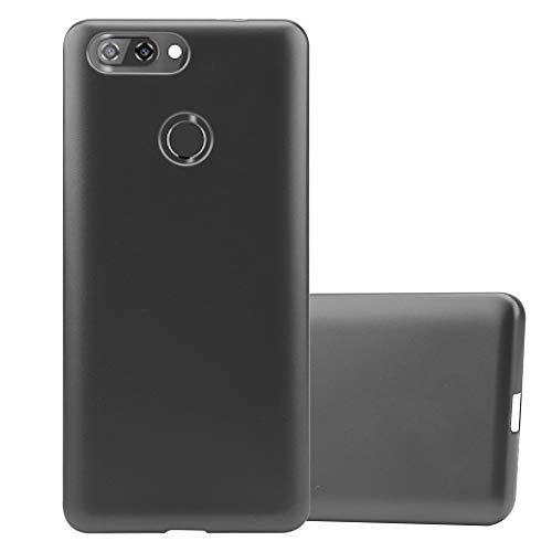 Cadorabo Hülle kompatibel mit ZTE Blade V9 Schutzhülle TPU Silikon Hülle Metallic Design Slim Kratzfest Weiche Gummi mit R&umschutz Hülle Hülle für ZTE Blade V9 in Grau