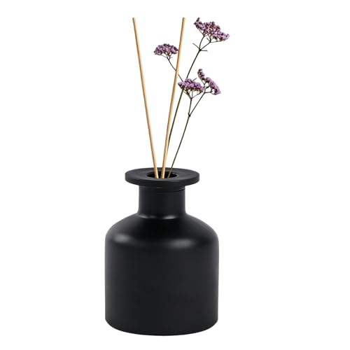 Botella Difusora de Vidrio Mate Negra 150ml