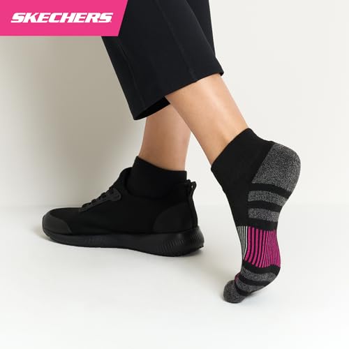 Image of Skechers Women's 8-pack Work Collection High Quarter Crew Socks, Extra Cushion & Mesh Ventilation