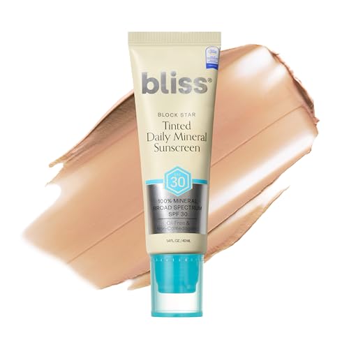 Bliss Block Star SPF 30 Daily Tinted Mineral Sunscreen with Zinc ...