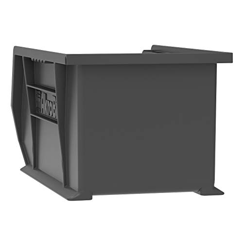 Akro-Mils AkroBins 30240 Plastic Hanging Stackable Storage Organizer Bin, 15-Inch x 8-Inch x 7-Inch, Black, 12-Pack - Thumbnail 4
