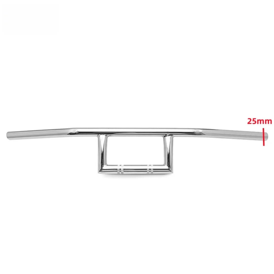 Pasuje do silnika Honda Guidon 22mm 25mm uniwersalna kierownica motocykla Retro Vintage kierownica Motocross Motocyklowa Bilans Bilansowy Wykonany(25mm chrome)