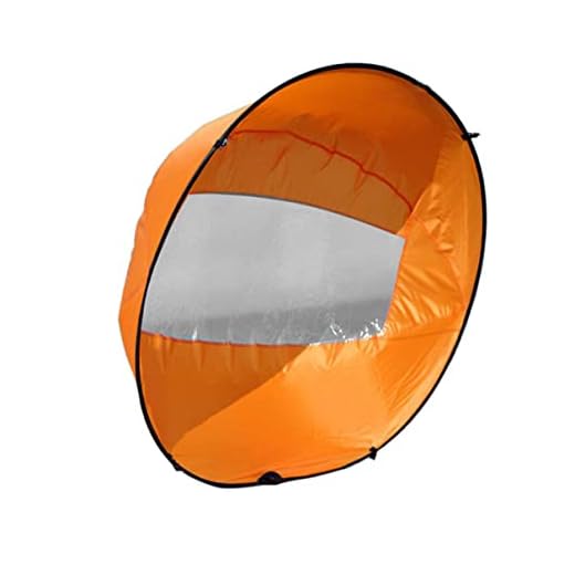 Kajak -Windsegel faltbar Downwind Paddle Canoe Boote -Zubehör mit klarem Fenster 108 cm