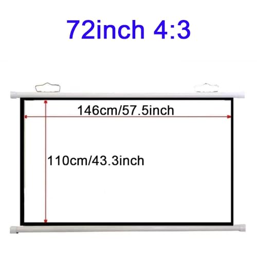 Pantalla de proyección manual 72 pulgadas 4:3 miniatura 7