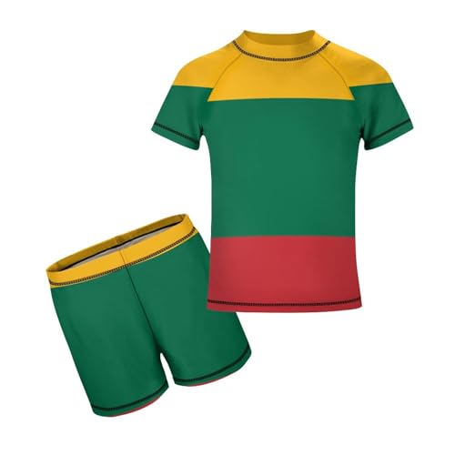 Lithuanian FlagChildren's Casual Swimsuit Set - Simple and Versatile8-10Y（130cm）
