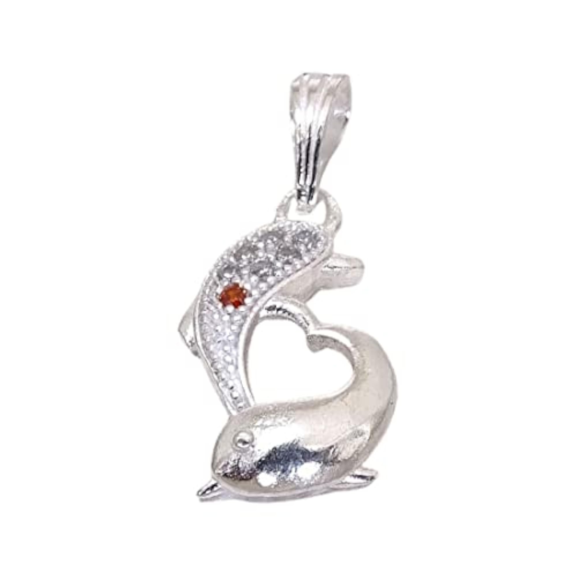 Pure Silver Dolphin Pendant Locket, Single