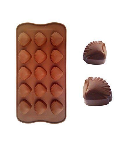 Image of Silicone Chocolate Mould| Cake Baking Mould | Bakeware Chocolate Moulds (SeaShell Moulds 1 Pack)