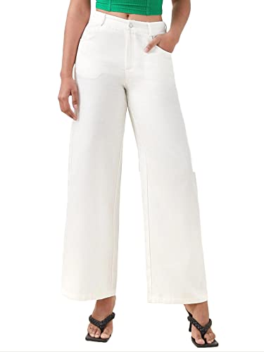 Image of Elendra Women Lycra - Bootcut Trousers Pant Wide Leg