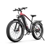 NexaCore E29 Nero/Rosso + F26 Lite Nero, Set 2 Biciclette Adulti, Telaio in Lega di Alluminio, Cambio Shimano, Freni a Disco, Pneumatici 27.5" e Fat 26 x 4.0, Connettività Bluetooth App