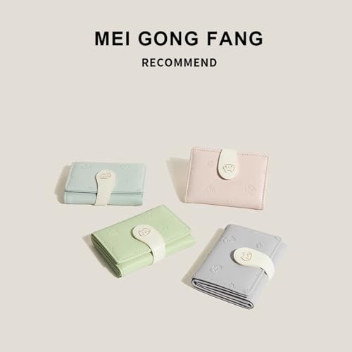 Fashion Wallet Small Compact Women Short PU Leather Trifold Wallets Credit Card Holder Simple Clutches Purse Trifold Clutch4