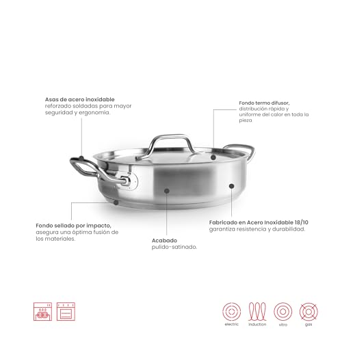 Cuisinière acier inoxydable 18/10 Ebbe IBILI 24 cm durable