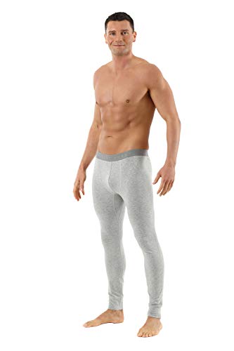 Men's Long Johns Made of Organic Stretch Cotton Gray3