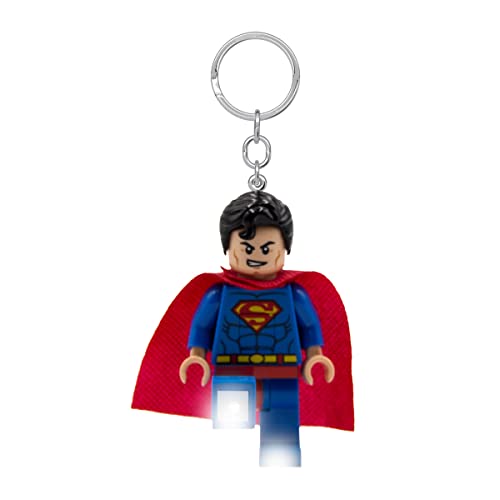 LEGO DC Super Heroes Large 3 Inch Tall Figure Keychain Light - Superman (KE39H)