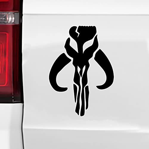 Valiant Collections | Bounty Hunter Mandalorian | Decal Vinyl Sticker Cars | Vinyl Die Cut Decal - For Trucks Vans Walls Laptop (Black) 5.5 X 4.25-Inch (Vc-398) #TOP29