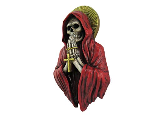 World Of Wonders Gifts Santa Muerte Day Of The Dead Wall Mounted Sculpture | Gothic Mexican Fiesta Decorations | Skull Wall Decorations And Living Room Wall Decor - 13" #TOP2