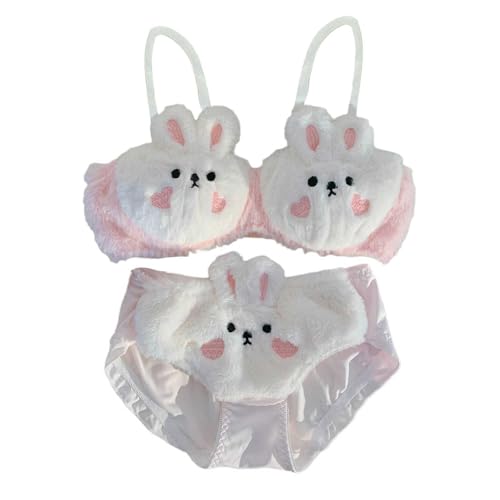 Ensemble soutien-gorge push-up peluche résout le froid hivernal style dessin animé