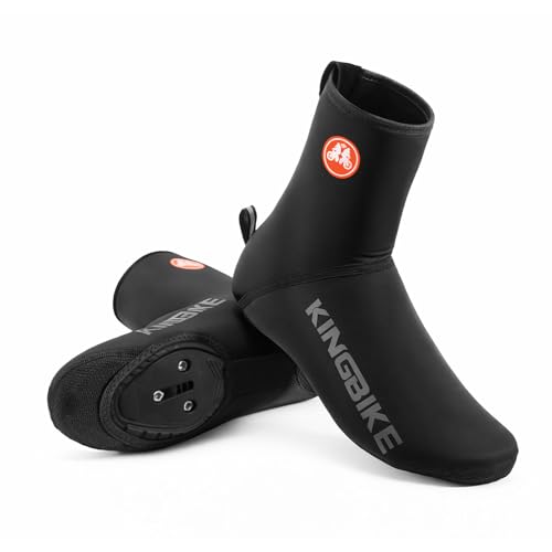 KINGBIKE Cycling Shoe Cover for Cold Weather Windproof Warmer Lining Waterproof Shoe Covers for Road Bike Mountain Bike with Reflective Design (CR-Pro XL 10-11)