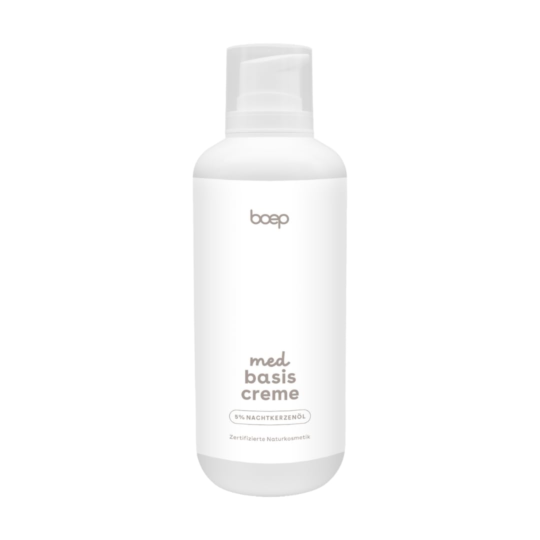 boep med Basiscreme | Basispflege für Problemhaut wie Neurodermitis oder Rosacea | Sehr trockene oder juckende Haut | Zertifizierte Naturkosmetik (500ml)