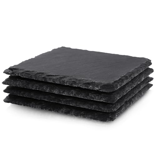 Geeric Square Slate Stone Drink Coasters