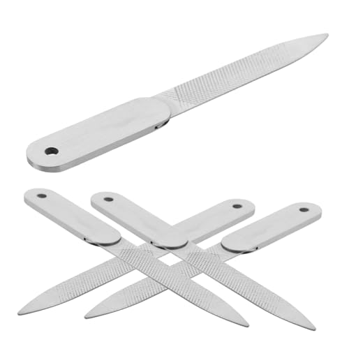 FRCOLOR 5個 ネイルアートツールネイルファイル マニ ファイル 女性用爪やすり 足の爪やすり マニ ツール 爪やすりツール 爪ファイル ステンレス鋼 Silver