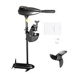 12V 80LBS Thrust Electric Trolling Motor, Long Shaft Outboard Motor with Retractable Control Handle & 8-Speed, Electric Boat Motors for Kayaks Inflatable Boats Fishing Boats