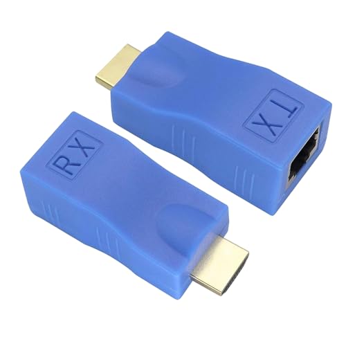 Adaptador AV - -6 30m HD Extender Audio Y Video con Interfaz HD RJ45, Transmisor HDProlongación De Rango De Transmisión De 30 Metros Para Hombres De Familia Para Mujeres