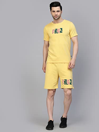 Image of Rigo Cotton Blend Waffle Knit Self Textured Co-Ord Set For Men's|Night Suit Set|Lounge-Wear Pajama Set|Night Wear, Beach Wear, Vacation Wear