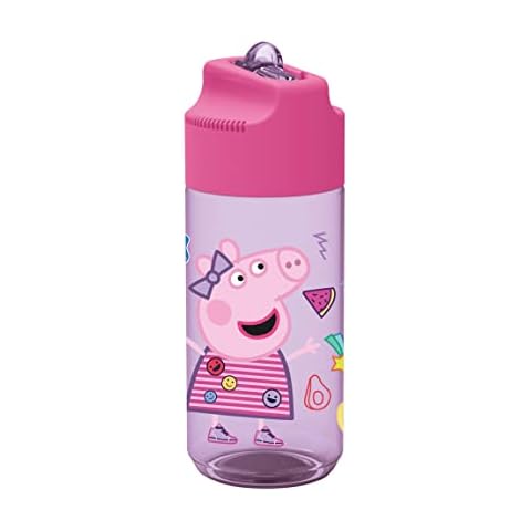 Botella Peppa Pig para niños con pajita y a prueba de fugas Cover